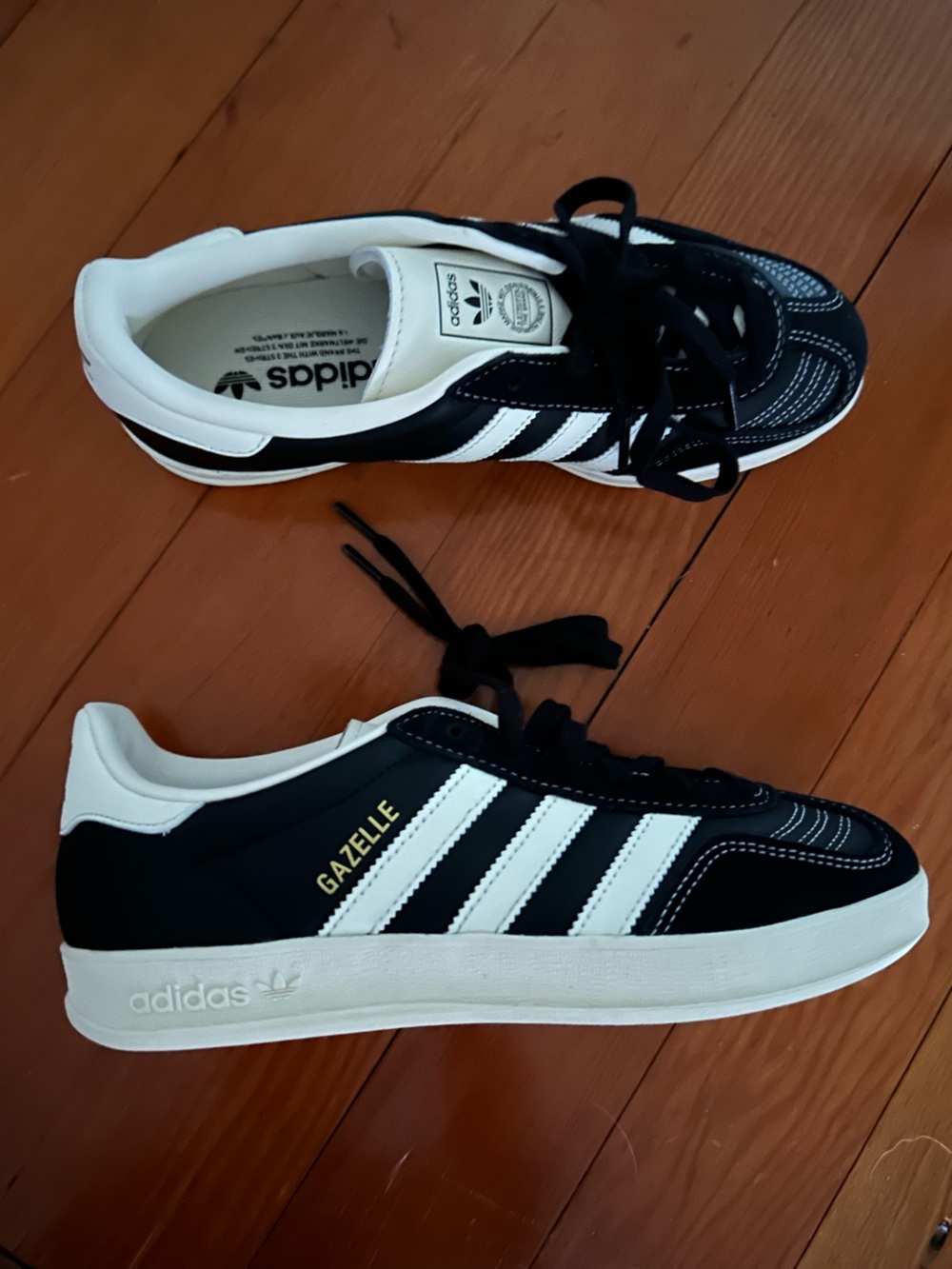 Adidas Originals Gazelle Black White Sneakers Men’s US 7 Classic Casual Shoes